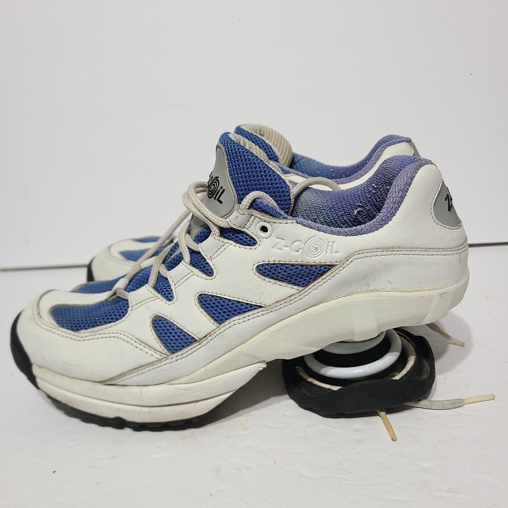 B46 Z-Coil Freedom Pain Relief Spring Heel Comfort Walking White Shoes Sz 10 /42